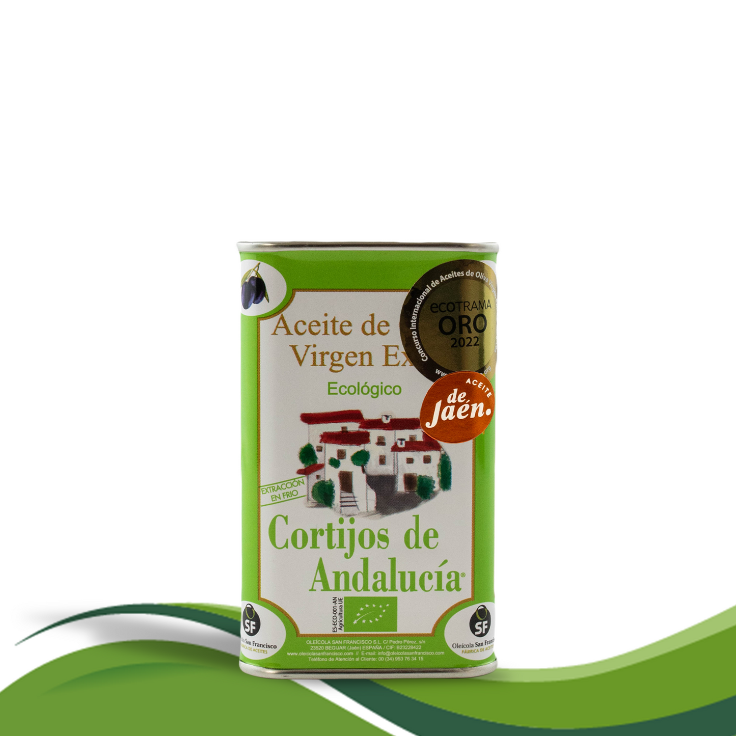 Lata 250ml | Cortijos de Andalucía | Aceite de Oliva Virgen Extra Ecológico