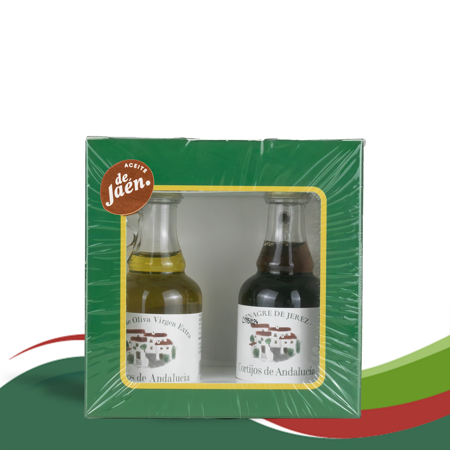 Pack 2x50ml | Cortijos de Andalucía | Aceite de oliva virgen extra y Vinagre de Jerez D.O.