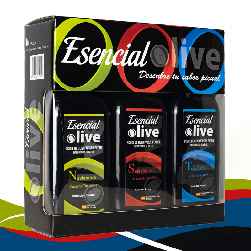 Esencial Olive | PAck 3x500ml | Aceite de Oliva Virgen Extra Premium